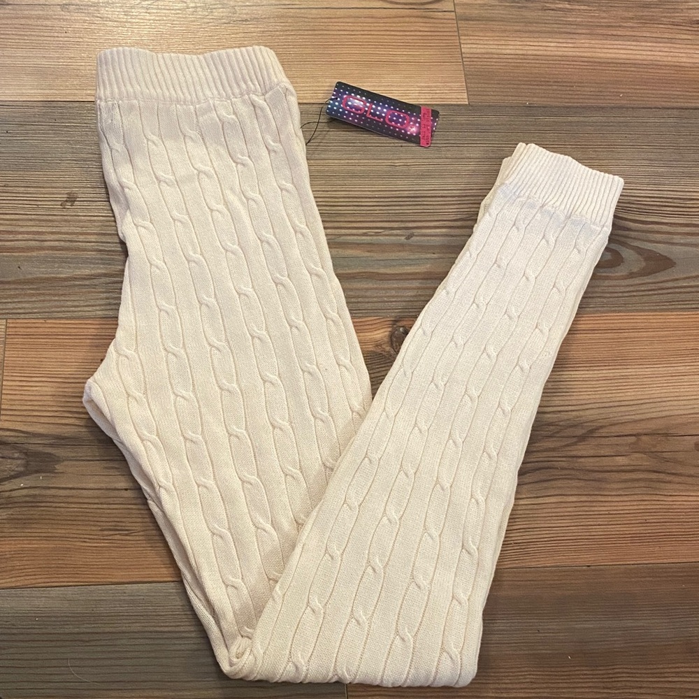 Y2K Glo Jeans Cable knit Sweater Tights / Leggings size M NWT